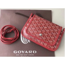 Goyard Goyardine Plumet Crossbody Wallet Red