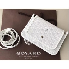 Goyard Goyardine Plumet Crossbody Wallet White