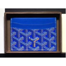 Goyard Goyardine Saint Sulpice Card Holder Light Blue