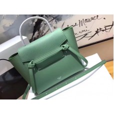 Celine Micro Belt Bag In Grained Calfskin Green