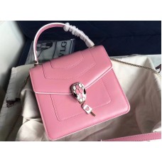 Bvlgari Flap Cover Serpenti Forever 18cm Calfskin White And Pink