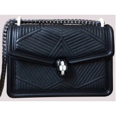 Bvlgari Shoulder Bag Serpenti Forever Black