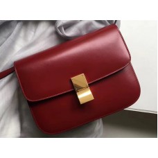 Celine Medium Classic Bag In Box Calfskin Burgundy