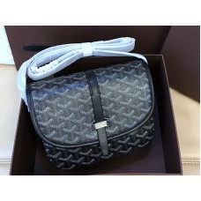 Goyard Goyardine Chevron Messenger Bag Black