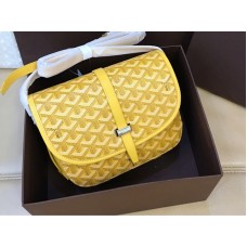 Goyard Goyardine Chevron Messenger Bag Yellow