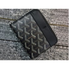 Goyard Chevron Small Zip Wallet Black