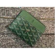 Goyard Chevron Small Zip Wallet Green