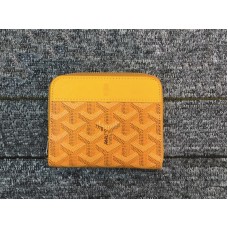 Goyard Chevron Small Zip Wallet Yellow