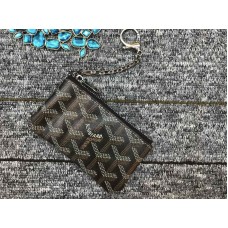 Goyard Coin Purse Keychain Coffee