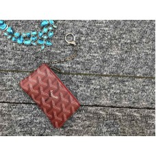 Goyard Coin Purse Keychain Burgundy