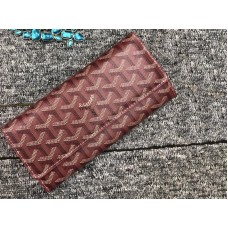 Goyard Varenne Chevron Long Wallet Burgundy