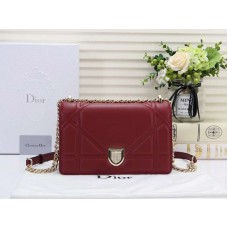 Dior Diorama Lambskin Bag Burgundy d05281