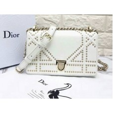 Dior Small Diorama Calfskin Bag White d0421-13