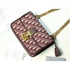 Dior Dioraddict Flap Canvas Gold Hardware Burgundy d1006941