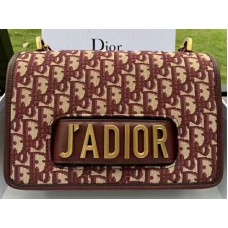 Dior J'Adior Flap Canvas Gold Hardware Burgundy d10050301