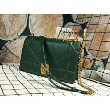 Dior Diorama Calfskin Aged Gold Hardware Bag Green d17712