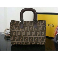 Fendi Ff Fabric Tote With Silver Hardware ff06-A