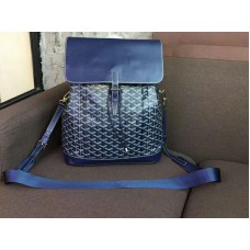 Goyard Goyardine Calfskin Alpin Backpack Blue