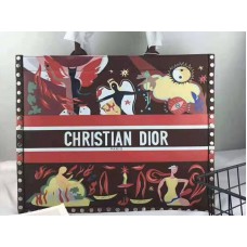 Dior Book Tote Suede Leather Fire Multicolor And Brown