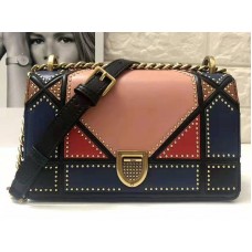 Dior Small Diorama Bag In Multi Coloured Patchwork