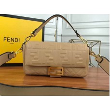 Fendi Baguette Lamb Leather Beige