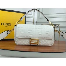 Fendi Baguette Lamb Leather White