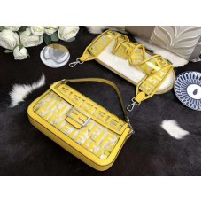 Fendi Baguette Bag In Pu Yellow