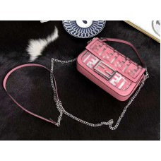 Fendi Small Baguette Bag In Pu Pink