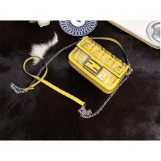 Fendi Small Baguette Bag In Pu Yellow