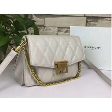 Givenchy gv3 Calfskin Quilted Leather Flap Bag Grey