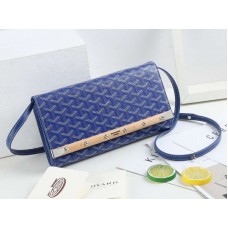 Goyard Monte Carlo Clutch With Strap Pm Blue