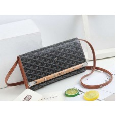 Goyard Monte Carlo Clutch With Strap Pm Brown And Black