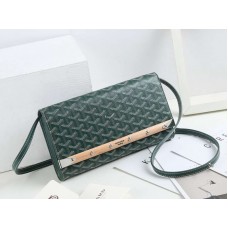 Goyard Monte Carlo Clutch With Strap Pm Green