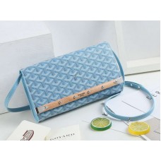 Goyard Monte Carlo Clutch With Strap Pm Light Blue