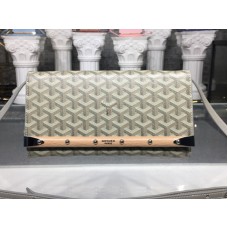 Goyard Monte Carlo Clutch With Strap Pm Light Grey