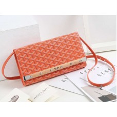 Goyard Monte Carlo Clutch With Strap Pm Orange