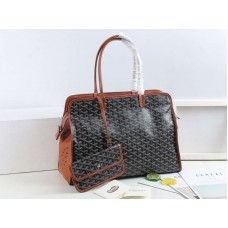 Goyard Sac Hardy Pet Carrier Brown And Black