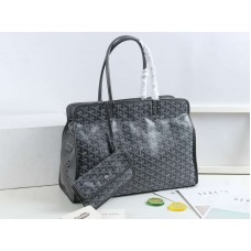 Goyard Sac Hardy Pet Carrier Grey