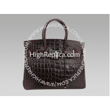 Hermes Birkin 35 Cm Choc Mock Croc