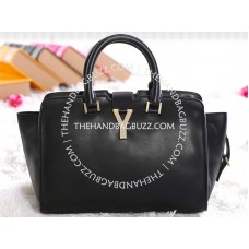 Yves Saint Laurent Cabas Chyc Original Leather Tote Black