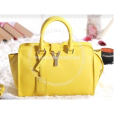 Yves Saint Laurent Cabas Chyc Original Leather Tote Lemon Yellow