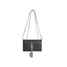 Yves Saint Laurent Mini Monogramme Bag In Original Leather Black