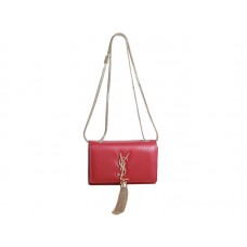 Yves Saint Laurent Mini Monogramme Bag In Original Leather Red