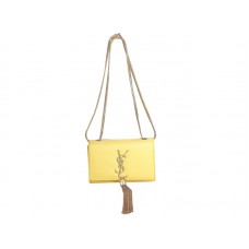 Yves Saint Laurent Mini Monogramme Bag In Original Leather Yellow