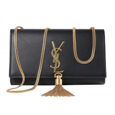 Yves Saint Laurent Small Monogramme Bag In Original Leather Black