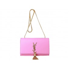 Yves Saint Laurent Small Monogramme Bag In Original Leather Pink