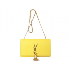 Yves Saint Laurent Small Monogramme Bag In Original Leather Yellow