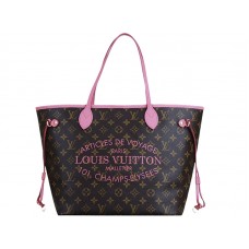 Louis Vuitton 2013 Monogram Neverfull Mm Rose Velours