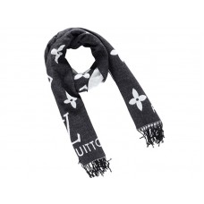 Louis Vuitton Fashion Lovers Monogram Cashmere Scarf Grey