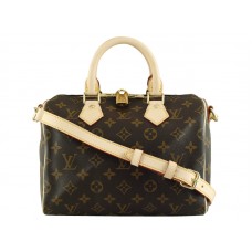 Louis Vuitton Monogram Speedy 25 With Shoulder Strap